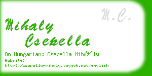 mihaly csepella business card